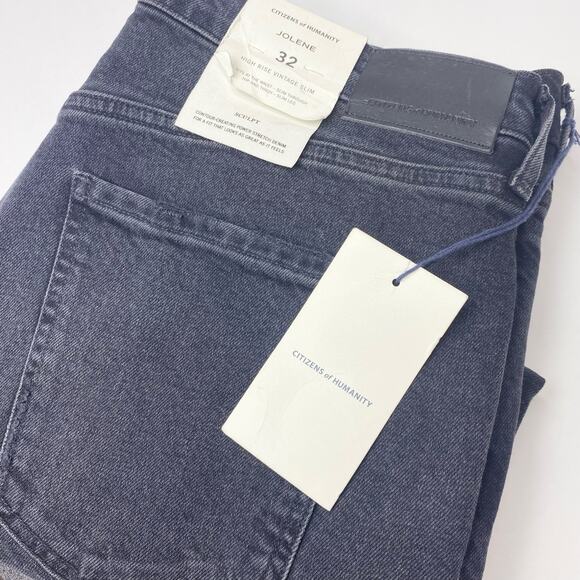 Citizens of Humanity Jeans Women's Size 32 Black Jolene High Rise Straight - Picture 5 of 7